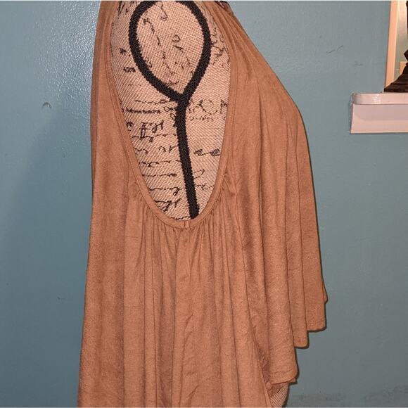 Sleeveless brown ruched top Western boho Bohemian Indian Y2K - Picture 3 of 8